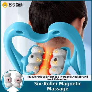 Manual Neck Massager Spine Shoulders And Back Multi-Function Kneading Clamp Unblocking Device for Neck And Back Pain Relief