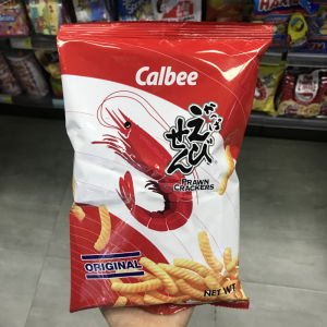 Thailand Imported Calbee/Crobi Prawn Cracker Black Pepper Flavoring 70G Puffed Casual Snacks Prawn Crackers French Fries