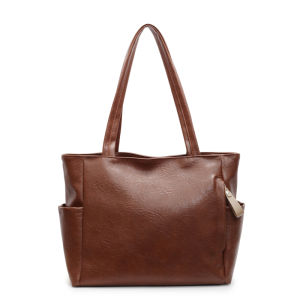 Casual Large Capacity Soft Leather Tote Bag Womens 2025 New Fashion Versatile Commuter Single Shoulder Big Bag Simple Handbag