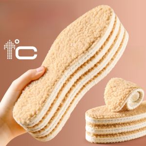 LINGMIAO | Womens Warm Sheepskin Insoles Winter Thickened Anti-Cold Soft Bottom Comfortable