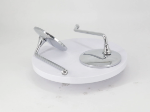 Chrome Plated Classic Silver Round Side Mirrors - Universal Fit for Motorcycles