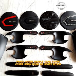 Paket Garnish Outer Cover Door Handle Tank Cover Plus Cover Spion Mobil Rush GR Sport 2022 All Variant