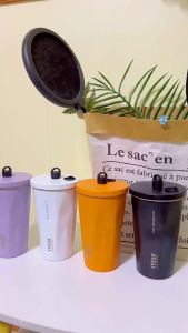 Tyeso Vacuum Insulated Bottle Tumbler With Straw Portable Stainless Steel Sport Water Bottle 600ml