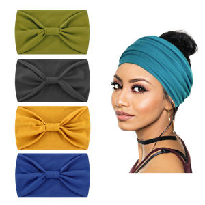 Elastic Ultra-Wide 15cm Pure Color Womens New Style Sweat Absorbent Hair Ties Face Washable Headbands Fashionable Hair Accessories
