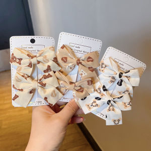 ED - 2PCS / SET JEPITAN RAMBUT PITA ANAK MOTIF BROWN BEAR / JEPIT RAMBUT PITA LUCU ANAK MODEL KOREAN