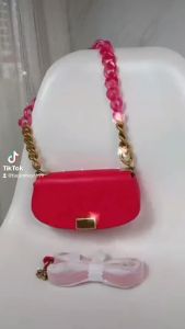 (Auth tuồn Chính Hãng) Túi Hến C N K Khoá Màu Trẻ Trung Xinh Xắn Tiểu Thư Thanh Lịch Size 18cm Kèm Túi Giấy