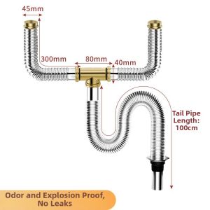 FENGHONGTAO | Double Sink Drain Pipe Set