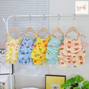 [Siêu Hot] Set Quần Áo 2 Dây Mùa Hè Cho Bé Gái Minky Mom Đồ Bộ Hai Dây Thun Lạnh Mặc Nhà Mùa Hè Cho Bé Gái 2 DÂY IN Lovely Kids Official Store