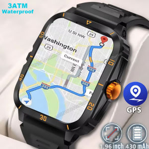 Men Sports Smart Watch 1.96 Screen Blood Oxygen Bluetooth Talking Watch Multi Sports Modes IP68 Waterproof Outdoor Smart Watch