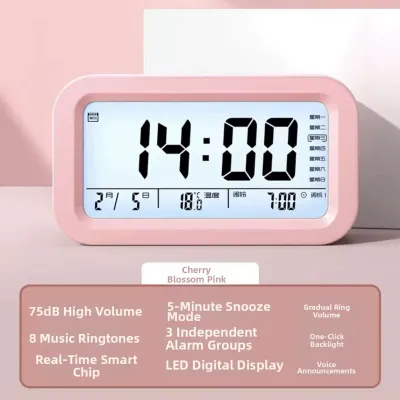 Night Light Sensing Digital Desk Clock