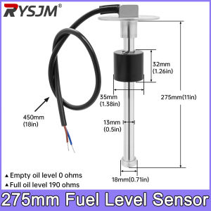 RYSJM | 1pc 275mm Sensors Water Fuel Level Gauge Sensor 0~190 ohm Marine Boat Yacht Car Oil Liquid Tank Fuel Sender Unit