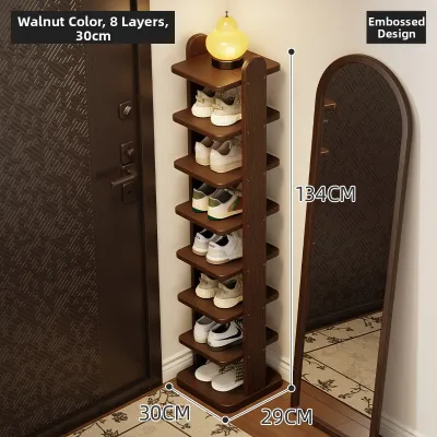 Narrow Entrance Suitable Wooden Multi-layer Easy-to-Install Shoe Rack