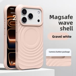 szhaiyu | Liquid Silicone Ripples Magnetic for MagSafe Phone Case for IPhone 17 16 15 14 Pro Max for Magsafe Wireless Charging Soft Cover