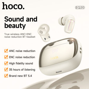 【Connected to Two Phones Simultaneously】HOCO EQ20 TWS Wireless Bluetooth Headset ANC+ENC Noise Reduction Bluetooth Headphones With Mic In-ear Mini Earphones For All Smartphones Universal