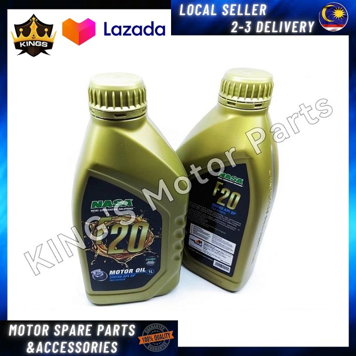 NASA 4T F20 5W/40 API SP FULLY SYNTHETIC MOTOR ENGINE OIL MINYAK HITAM ...