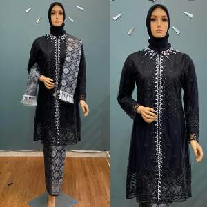 Setelan Tunik Shakila/ Atasan Kebaya/ Atasan Brukat/ Kebaya Wisuda/Kebaya Lamaran/Kebaya Kondangan/ Set Kebaya Brukat/Atasan Brukat Modern/Set Kebaya