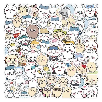 Bộ 100 Miếng Dán Anime Chiikawa Chống Nước Chất Liệu Vinyl Dùng Trang Trí Sổ Tay Ốp Điện Thoại & Ly Nước Hình Hoạt Hình Dễ Thương Quà Tặng Cho Trẻ Em