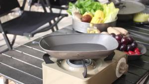 Boundless Voyage Reusable Titanium Pan Dinner Plate Ultralight Dish with Carry Bag Food Fruit Pan Sauce Salad Plates for Kitchen