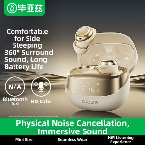 Biaze Sleep Bluetooth Earphones Mini Invisible In-Ear Wireless Bluetooth ASMR Earplugs Long Battery Life New Model 2025
