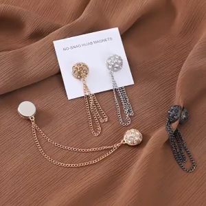 [READY STOCK]  Tudung Magnet Klip - 1 Pcs Magnet Brooch Chain Headscarf Shawl