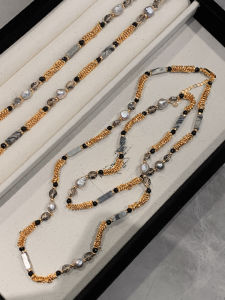 GOOYNN | Dây Chuyền Ngọc Trai Baroque Thiên Nhiên Mạ Vàng 14K Sang Trọng Dài Thiết Kế Mới 2026
