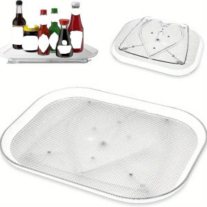 1 Piece Storage Tray 360-Degree Refrigerator Storage Rotating Tray Used for Kitchen Spice Jars and Sundry Storage Turntable Seasoning Storage Sorting Box Multi-Functional Storage Tray