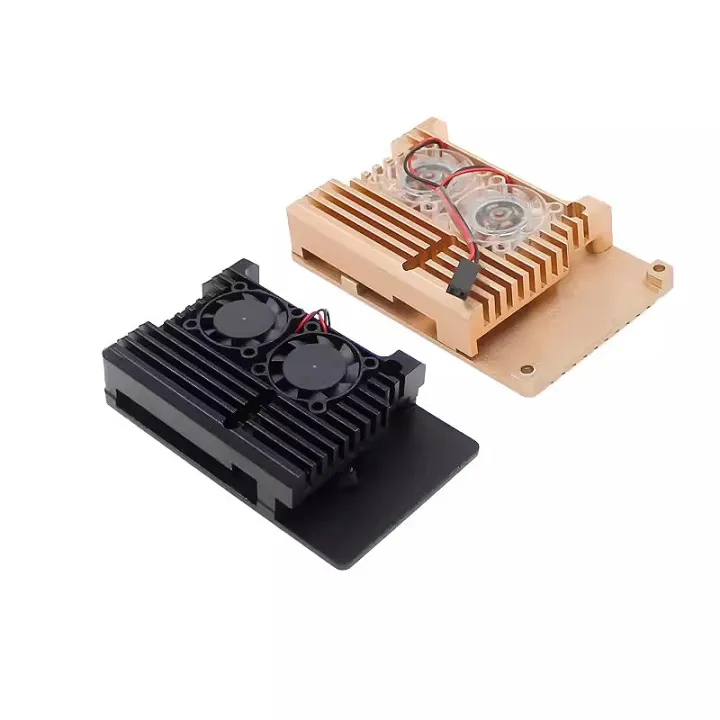 สําหรับ Raspberry Pi 4 3 รุ่น B 3B Plus อลูมิเนียมพร้อมพัดลมระบายความ ...