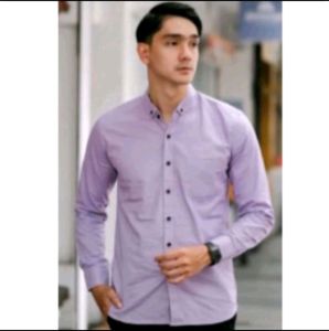 KEMEJA AYAH DAN ANAK 3-14TH POLOS WARNA LILAC PREMIUM