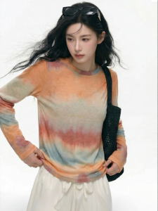 Gradient Tie-dye Long Sleeve T-Shirt