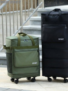 Túi Du Lịch Gấp Gọn Có Bánh Xe Dung Tích Lớn Cho Học Sinh Đi Học Ở Ký Túc Xá Túi Đựng Chăn Cotton Có Tay Cầm Túi Du Lịch