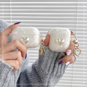 3D Heart Shell Texture Airpods Protective Case Wireless Bluetooth Earphone Soft Shell Compatible with  Airpod pro 4th Gen