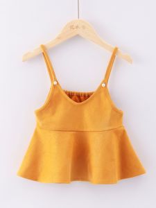 Princess Style Beaded Decorated Strap Dress Childrens Clothing Autumn New Arrival Korean Style Little Princess Dress