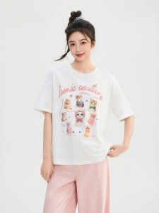 SANFU | Cute Cat Print Loose Casual T-Shirt