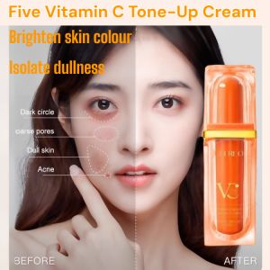 Five Vitamin C Tone-Up Cream Face Moisturizing Cream Isolation Concealer Cream Brightening Dull Skin Lazy Makeup Cream