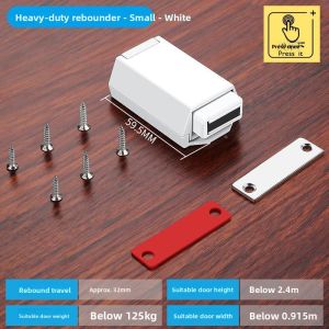 MONLEYTA | Heavy Duty High Door Rebounder Press Type Cabinet Wardrobe Invisible Door Dark Door Cabinet Handle Free Door Self Rebounder