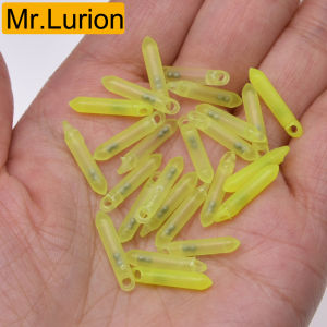 MrLurion 20pieces 17mm rattle 2 ball soft worm tube rattle shake tube rattle luminous glow PVC fishing accessories