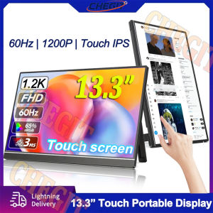 13.3" Portable Touch Screen Monitor IPS Panel USB-C 1200P FHD 60Hz Compatible Travelling Display for PC Laptop Xbox Switch