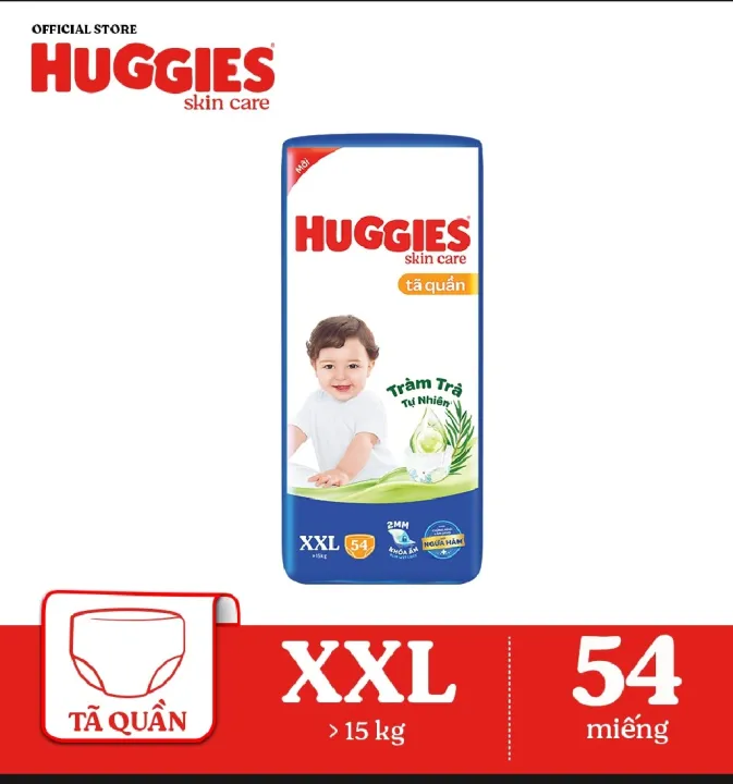 Tã quần Huggies Skin Care Tràm trà L 64 miếng