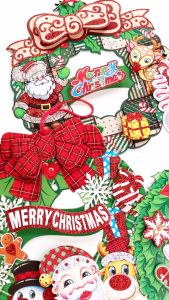 Dekorasi Natal Wreath Santa & Aksesori Natal Berkualitas Tinggi