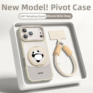 GGUU | For Apple Anti-drop Phone Case Panda Pattern With Stand And Lanyard Slot