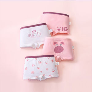 4-Piece Girls Underwear Set: Soft & Breathable Cotton Boxer Shorts