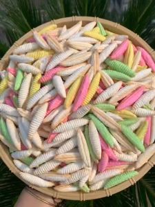 Bánh đuông dừa Lets túi 1kg mix nhiều vị món ăn vặt tuổi thơ hương vị cốt dừa thơm béo que đuông giòn tan khó cưỡng