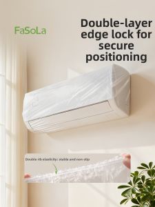 FaSoLa | Dust Cover for Air Conditioner Extra Thick One-Time Use Stretch Elastic Edge