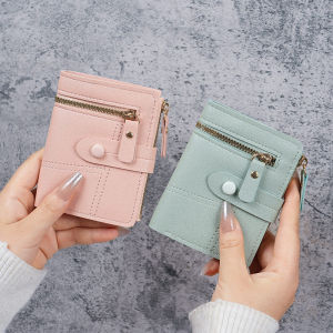 Trendy Compact Wallet 2026 New Fashion Korean Large Capacity Zipper Fastener Student Coin and Card Holder