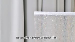 Phim Dán Kính Trang Trí 3D Cầu Vồng Hiệu Ứng Holographic Tĩnh Điện Có Thể Tháo Rời Dùng Cho Nhà Ở Văn Phòng Phòng Tắm