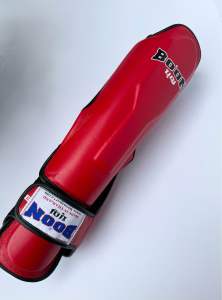 Boon Cowhide Leather Muay Thai Shin Guards Shin Pads Pair