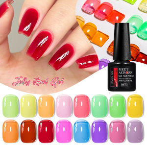 7ml Blood Red Jelly Gel Nail Polish Sheer Translucent Nail Gel for Manicure Nail Supplies Semi Permanent UV Led Gel Varnish DIY