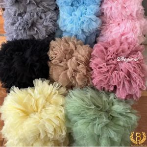 Ikat rambut tile scrunchy aksesoris rambut cepol