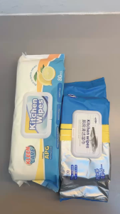 KLEENCARE | Ultra-Thick Kitchen Wet Wipes Oil Stain Removal 80 Sheets For Range Hood Cleaning Non-Woven Fabric Domestic Use