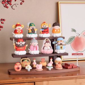 Cute God of Wealth Ornaments Chinese Style Immortals Shentai Home Entry Workstations Office Desktops Emotional Stability Decor